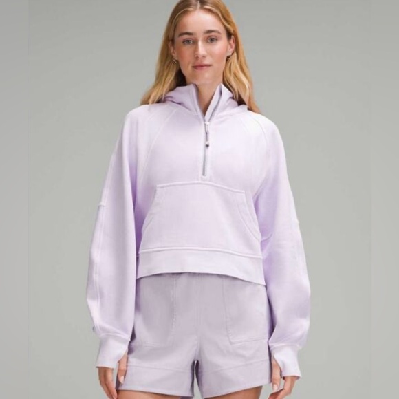Lululemon Scuba Oversized Half-Zip Hoodie Lilac, Sz M/L - Picture 2 of 16